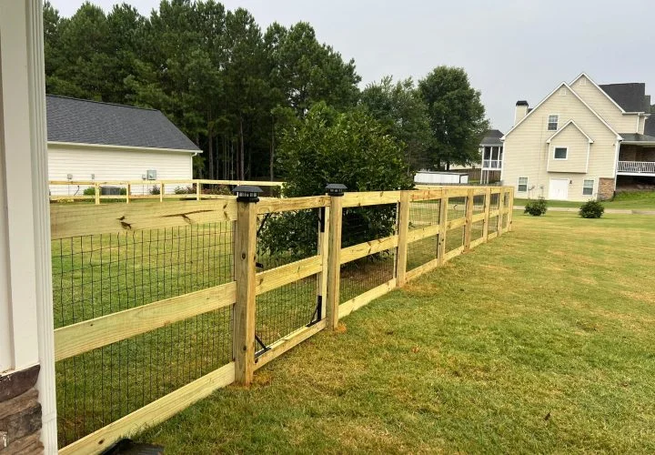 Professional fence installation project by Verdescapes Solutions in Dallas GA