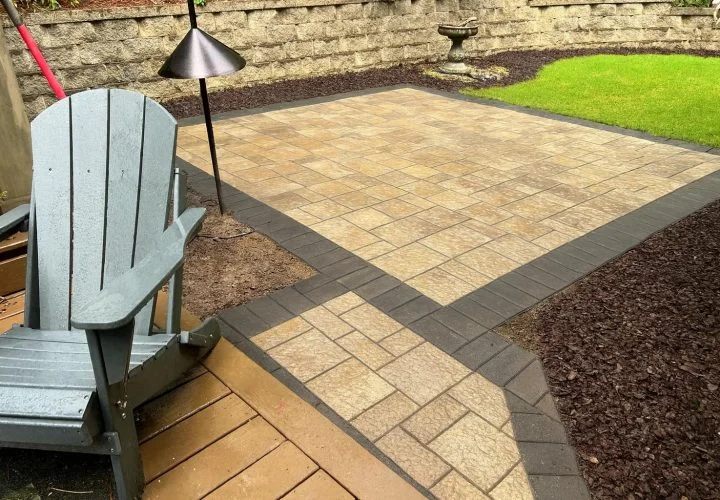 Stamped patio and hardscape installation by Verdescapes Solutions LLC in Dallas GA