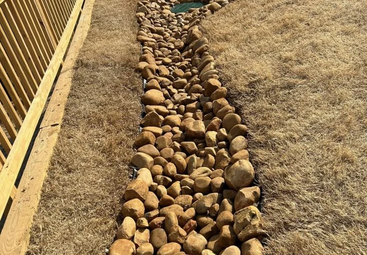 Outdoor cleanup and landscape service project by Verdescapes Solutions in Georgia