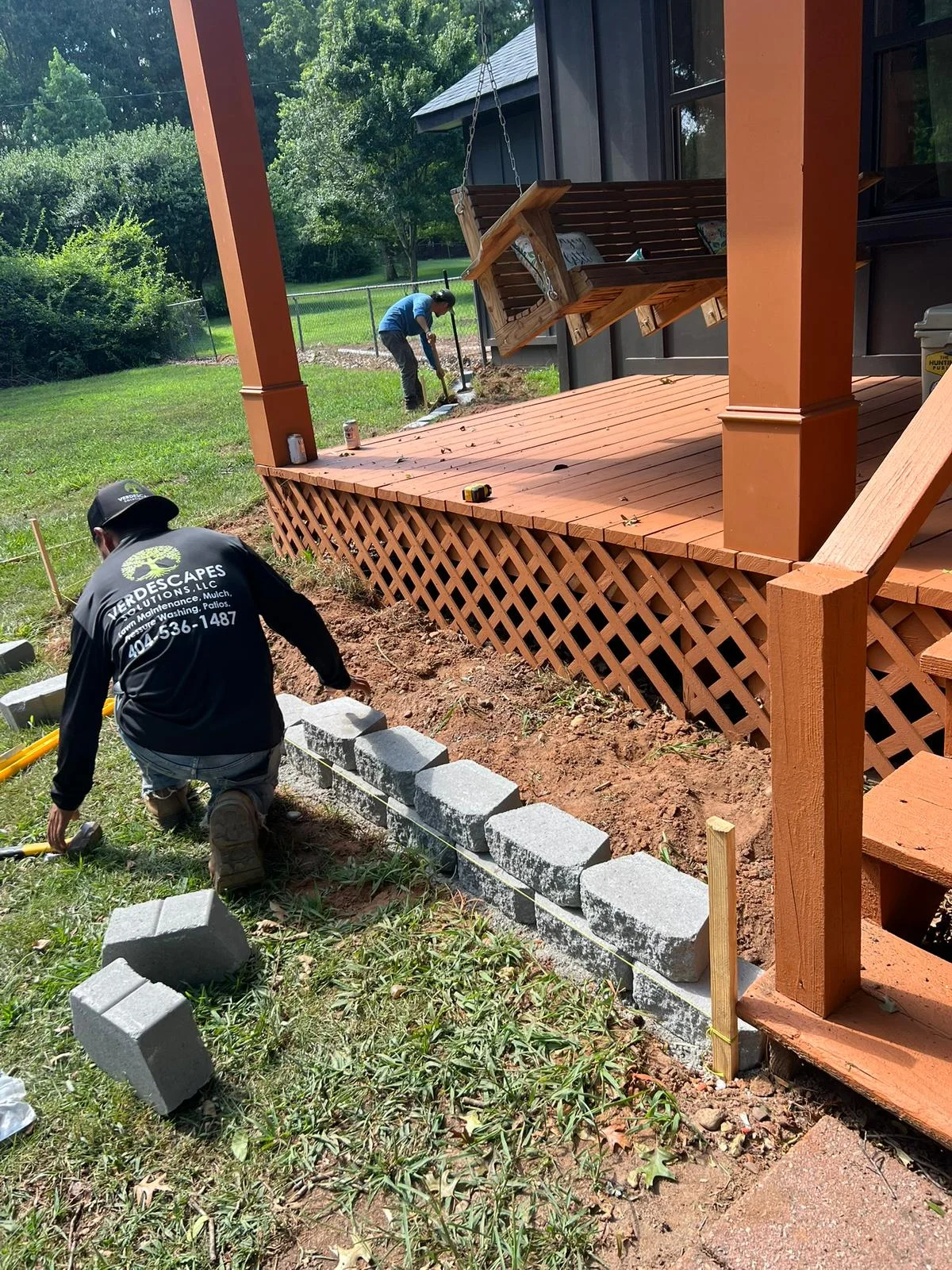 Hardscaping and retaining wall installation